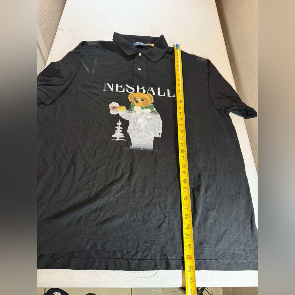 New sample Sz 2XB Black Ralph Lauren polo - Bear graphic - Picture 5 of 10